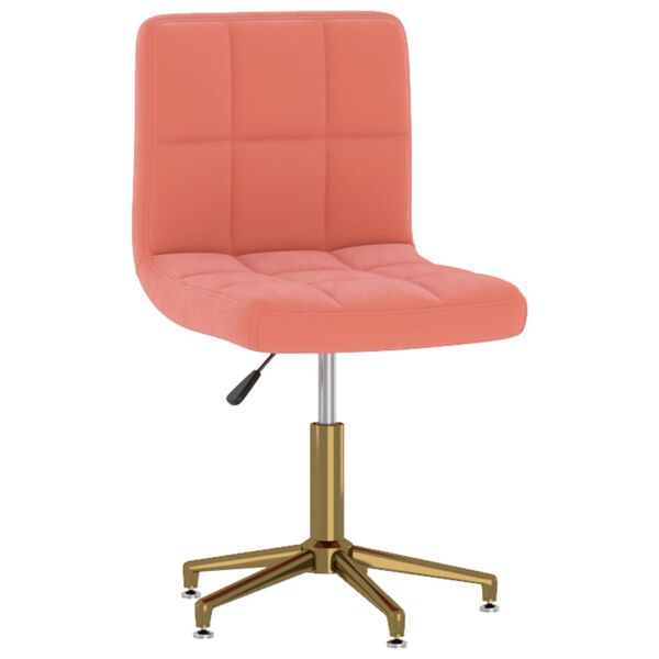 vidaXL Chaises pivotantes &agrave; manger lot de 2 rose velours