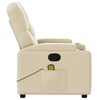 vidaXL Fauteuil de massage inclinable Cr&egrave;me Tissu