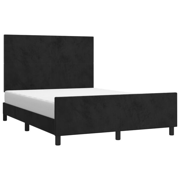 vidaXL Cadre de lit sans matelas noir 140x200 cm velours
