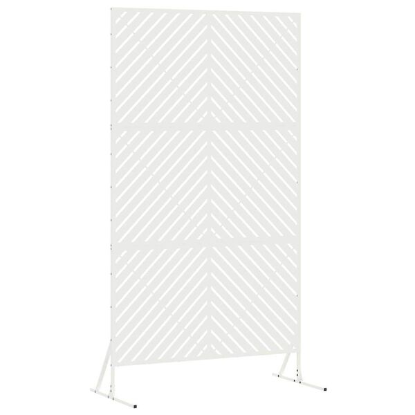 vidaXL &Eacute;cran de confidentialit&eacute; Blanc 100 x 50 x 180 cm Acier