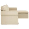 vidaXL Canap&eacute; 210cm Cr&egrave;me M&eacute;tал