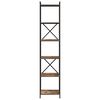 vidaXL &Eacute;tag&egrave;re Ch&ecirc;ne fum&eacute; 40 x 30 x 189,5 cm Bois d'ing&eacute;nierie