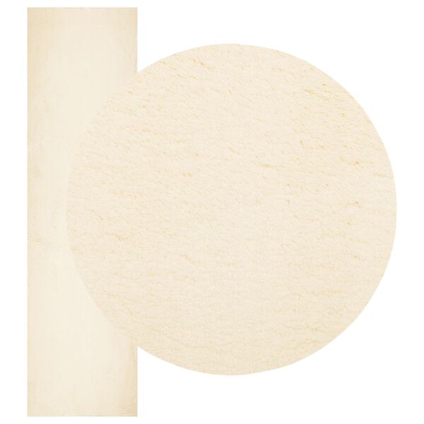 vidaXL Tapis de surface HUARTE Cr&egrave;me 1000 x 80 cm Polyester