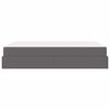 vidaXL Cadre de lit avec matelas avec matelas 2 pcs Gris PVC