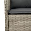 vidaXL Ensemble &agrave; manger de jardin et coussins 5 pcs gris clair rotin