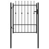 vidaXL Porte de Cl&ocirc;ture HORST 100 x 125 cm m&eacute;tal Noir Verrouillable