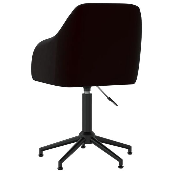 vidaXL Chaise pivotante de salle &agrave; manger Noir Velours