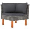 vidaXL Salon de jardin 12 pcs avec coussins R&eacute;sine tress&eacute;e Gris