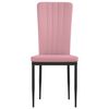 vidaXL Chaises &agrave; manger lot de 4 Rose Velours