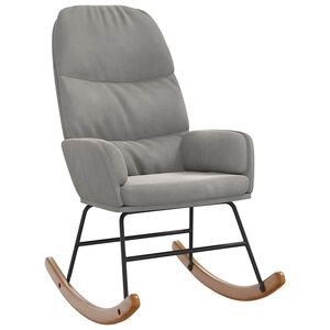 vidaXL Fauteuil &agrave; bascule velours gris clair