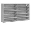 vidaXL Armoire &agrave; vitrine sonoma gris 100x15x58 cm bois d'ing&eacute;nierie