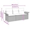 vidaXL Ensemble de canap&eacute; de jardin 3 pcs Beige Poly rotin