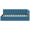 vidaXL Cadre de lit d'angle Bleu 90 cm x 200 cm Velours