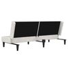 vidaXL Canap&eacute;-lit &agrave; 2 places avec tabouret Gris clair Tissu microfibre