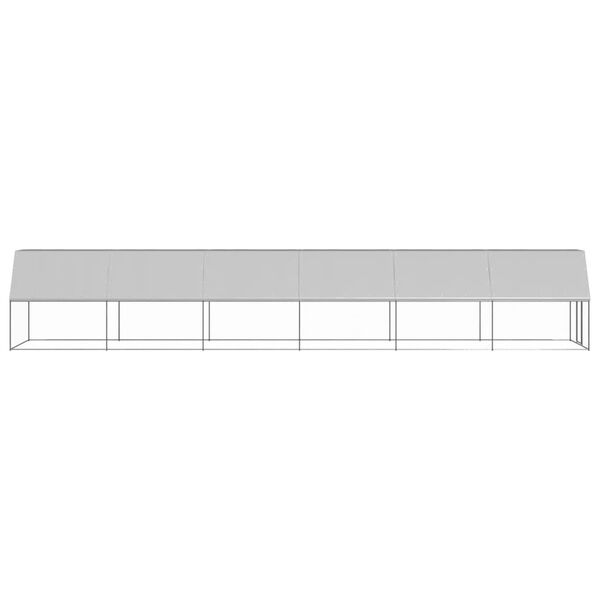 vidaXL Poulailler 2x12x2 m acier galvanis&eacute;