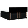 vidaXL Sommier &agrave; lattes de lit avec matelas Noir 200x200 cm Tissu
