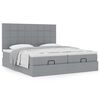 VidaXL Cadre de lit ottoman et matelas gris clair 160x200cm tissu