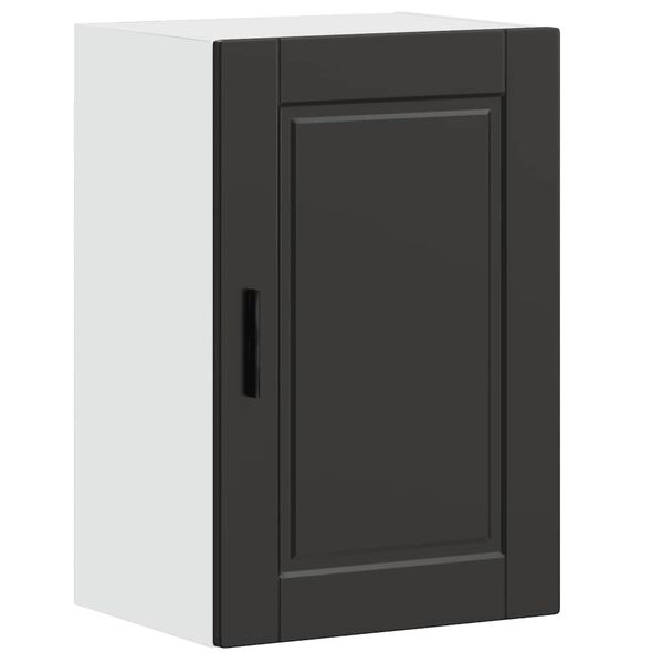 vidaXL Armoire murale de cuisine Porto noir bois d'ing&eacute;nierie