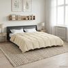 vidaXL Duvet d'&eacute;t&eacute; simple Matelass&eacute; Cr&egrave;me 200 x 200 cm Microfibre