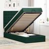 vidaXL Cadre de lit ottoman avec matelas vert fonc&eacute; 90x200 cm velours