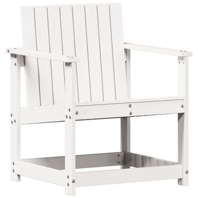 vidaXL Chaise de jardin blanc 62x56x77 cm bois de pin massif