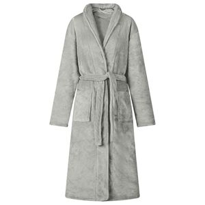 vidaXL Robe de bain sans capuche Gris s Flanelle