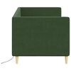 vidaXL Lit avec matelas et &eacute;clairage USB Vert fonc&eacute; Tissu 90x200 cm