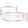 vidaXL Cadre de lit ottoman avec matelas rose 200x200 cm velours