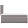 vidaXL Sommier &agrave; lattes de lit avec matelas Taupe 90x190 cm Tissu