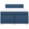 vidaXL Sommier &agrave; lattes de lit avec matelas Bleu 140x200 cm Tissu