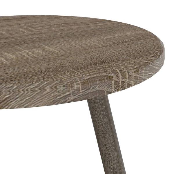 vidaXL Table de bistro Gris &Oslash;50x76 cm MDF et fer