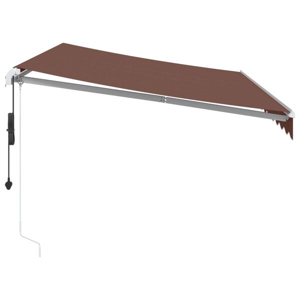 vidaXL Auvent r&eacute;tractable automatique marron 350x250 cm