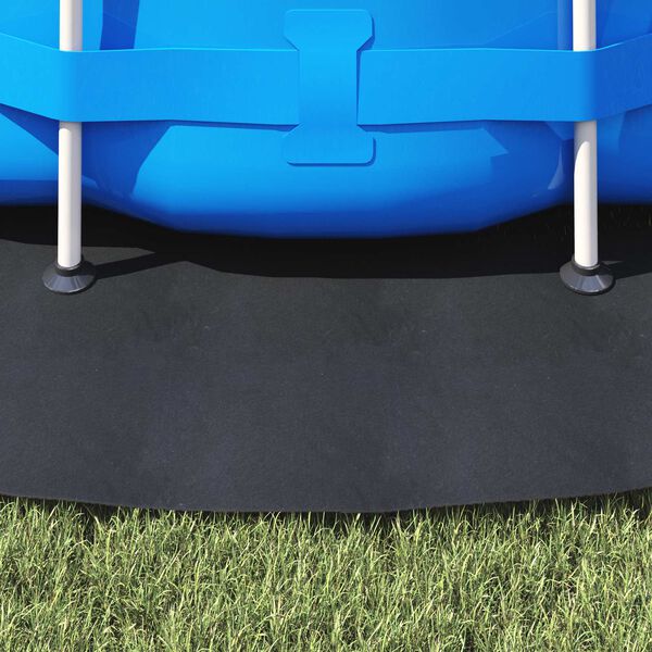 vidaXL Tapis de piscine Noir &Oslash; 366 cm Tissu non tiss&eacute;