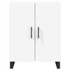 vidaXL Buffet haut Blanc 69,5x34x180 cm Bois d'ing&eacute;nierie