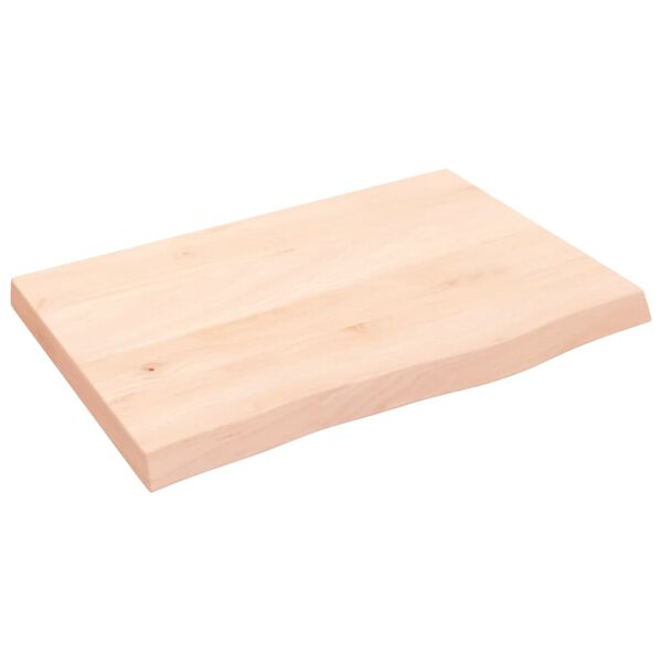 vidaXL &Eacute;tag&egrave;re murale 60x40x(2-4) cm bois de ch&ecirc;ne massif non trait&eacute;