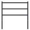 vidaXL T&ecirc;te de lit m&eacute;tal noir 90 cm