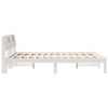 vidaXL Cadre de lit avec t&ecirc;te de lit Blanc 135 x 190 cm Pin massif