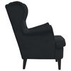 vidaXL Fauteuil noir velours
