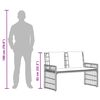vidaXL Ensemble de meubles d'ext&eacute;rieur 4 pcs Noir et Gris fonc&eacute;