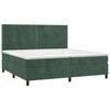 vidaXL Sommier &agrave; lattes de lit et matelas Vert fonc&eacute; 200x200cm Velours