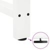 vidaXL Pieds de table &agrave; manger Blanc 2 pi&egrave;ces 70 x (72-73) cm Acier