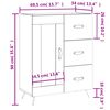 vidaXL Buffet Blanc brillant 69,5x34x90 cm Bois d'ing&eacute;nierie