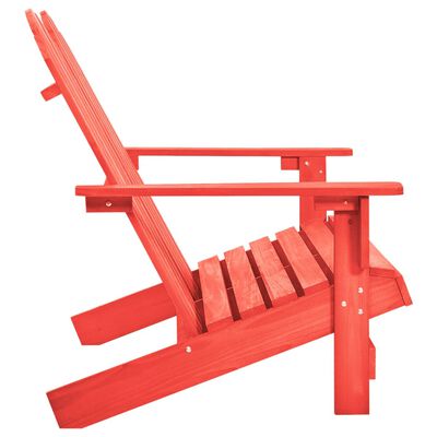 vidaXL Chaise de jardin Adirondack 2 places bois de sapin massif rouge