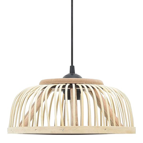 vidaXL Lampe suspendue Bambou 40 W 30x12 cm Demi-cercle E27