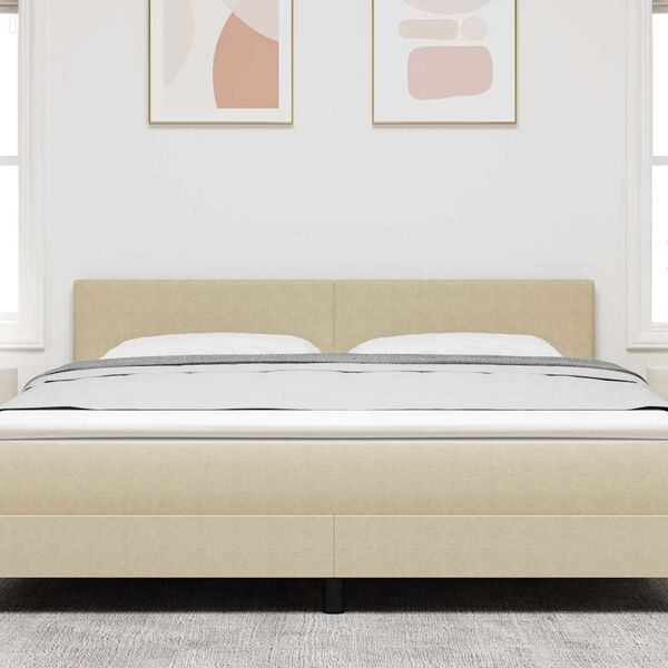 vidaXL T&ecirc;te de lit LED avec t&ecirc;te de lit Vert gris 180 cm Polyester