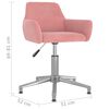 vidaXL Chaises pivotantes &agrave; manger lot de 6 Rose Velours