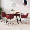 vidaXL Chaises pivotantes &agrave; manger lot de 4 Rouge bordeaux Tissu