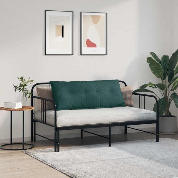vidaXL Coussin de Dos Vert fonc&eacute; 120 x 19 x 50 cm tissu