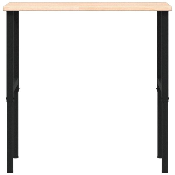 vidaXL &Eacute;tabli 100x60x(71,5-98) cm bois de ch&ecirc;ne massif rectangulaire