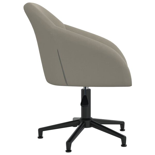 vidaXL Chaises pivotantes &agrave; manger lot de 6 gris clair velours